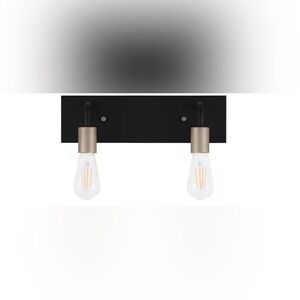 Hampton Bay 2-Light Vanity Bathroom Wall Light Matte Black Bronze 14.58”